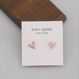 Kate Spade Heart Inlaid Stud Earrings